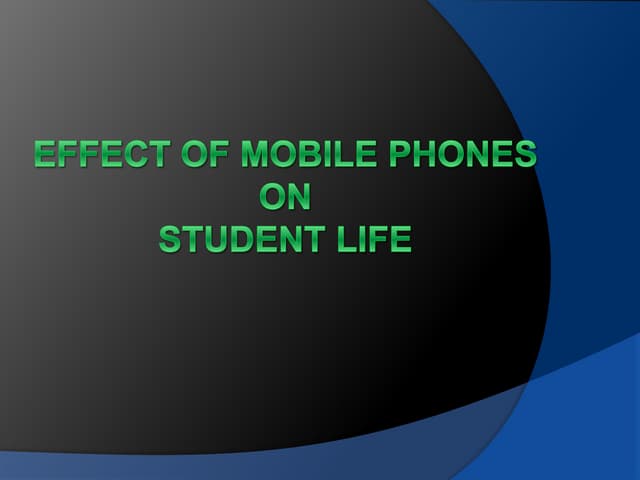 Contextual Effects Of Cell Phones Use On Students